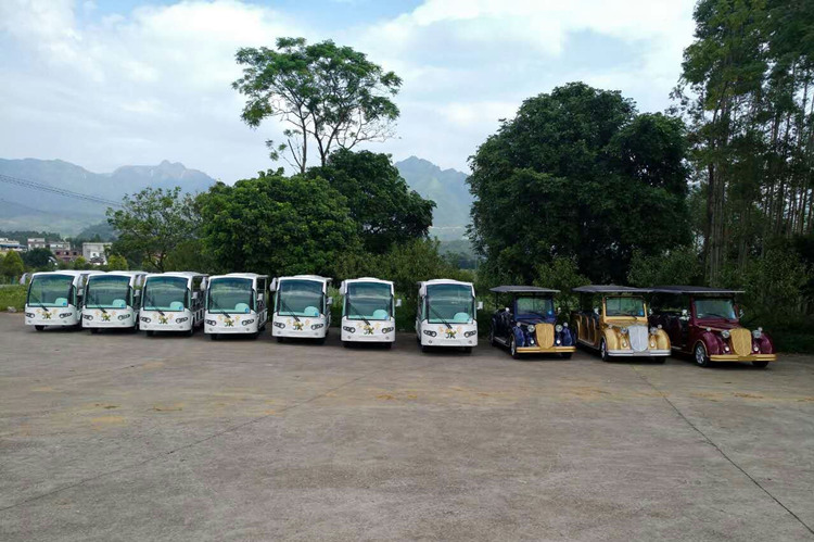 Using Anman Electric Sightseeing Vehicles&Classic Cars for Rural Tourism in Guangxi, China