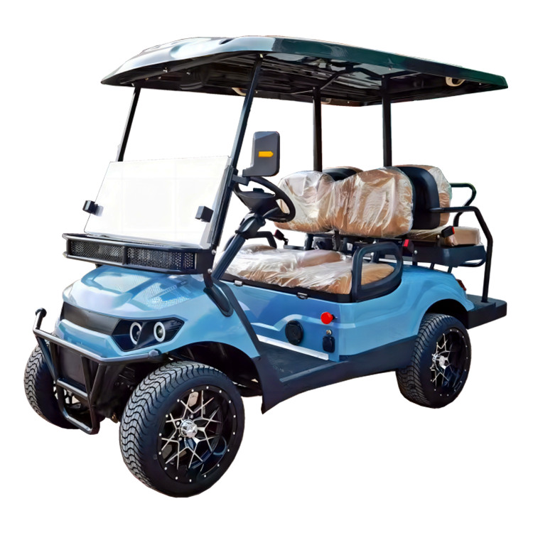 4-seater electric golf cart, high chassis road tire cart（EF2+2）